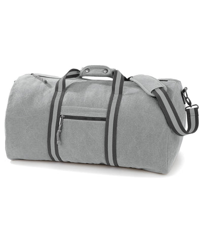 Vintage canvas holdall | vintage light grey