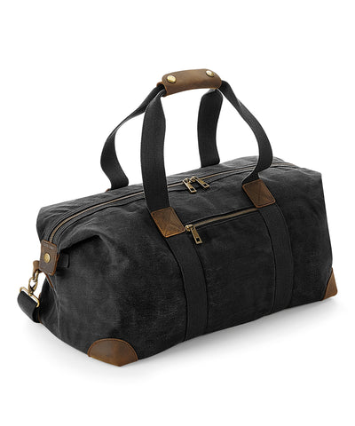 Heritage waxed canvas holdall | black