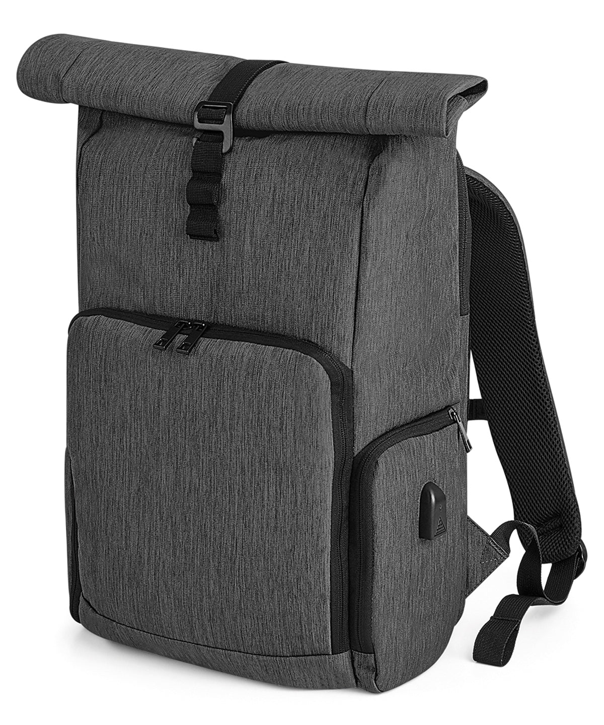 Q-Tech charge roll-top backpack | granite marl