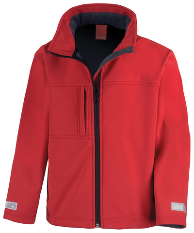 Junior classic softshell 3-layer jacket | red