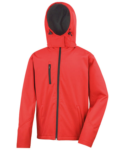 Core TX performance hooded softshell jacket | red/black
