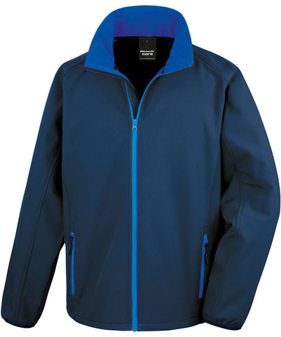 Core printable softshell jacket | navy/royal