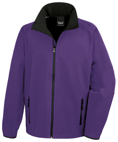 Core printable softshell jacket | purple/black