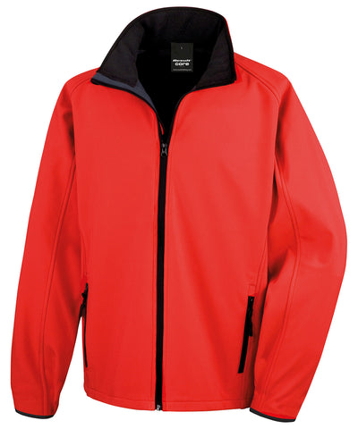 Core printable softshell jacket | red/black