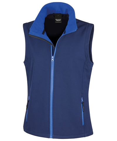 Womens printable softshell bodywarmer | navy/royal