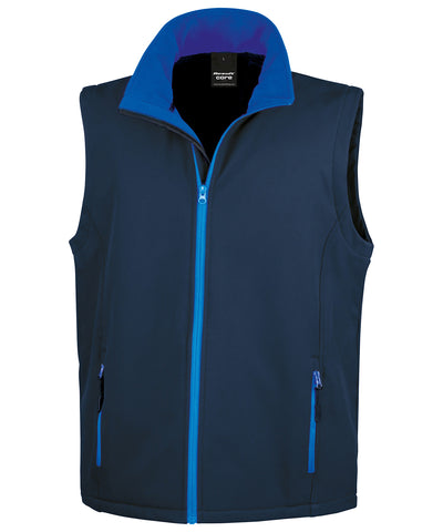 Printable softshell bodywarmer | navy/royal
