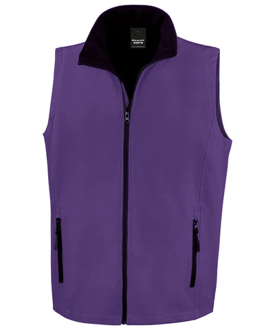 Printable softshell bodywarmer | purple/black