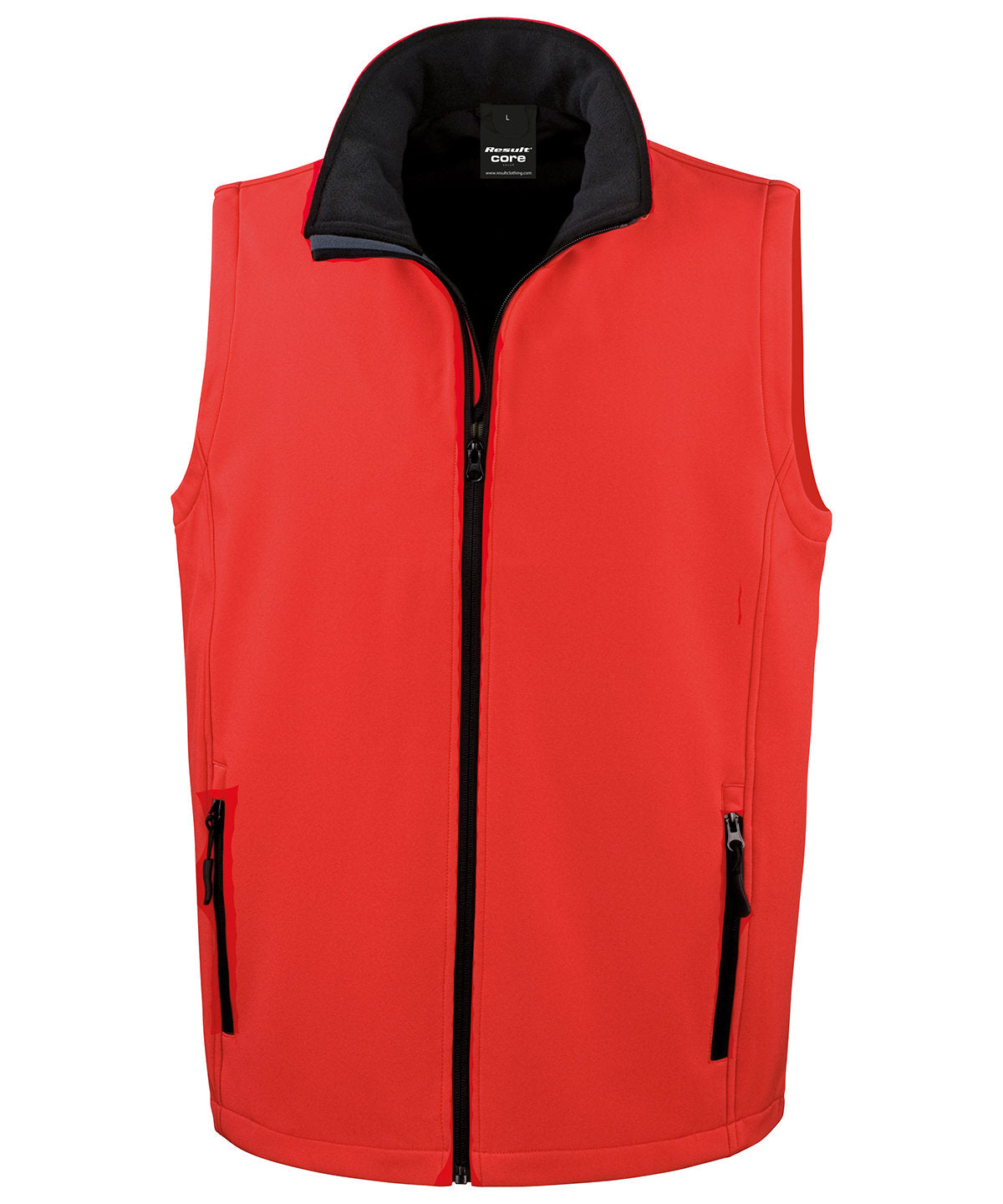 Printable softshell bodywarmer | red/black