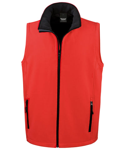 Printable softshell bodywarmer | red/black