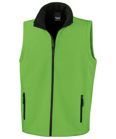 Printable softshell bodywarmer | vivid green/black