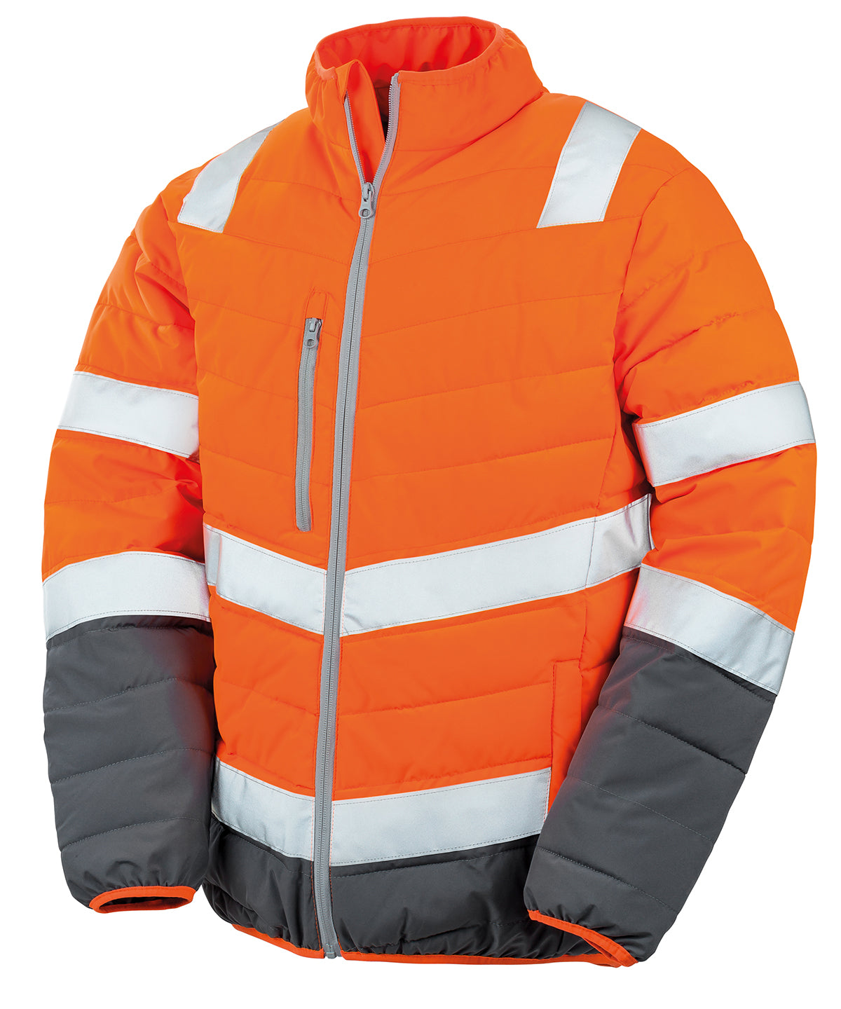 Soft padded safety jacket | fluorescent orange