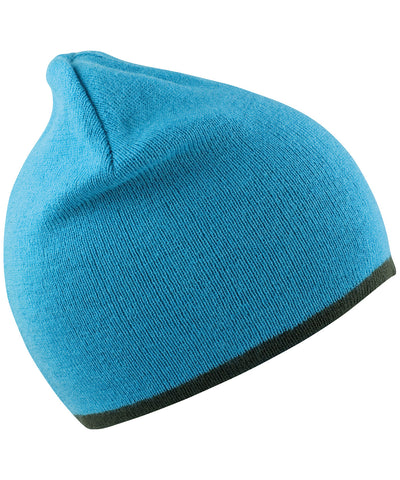 Reversible fashion fit hat | aqua/grey