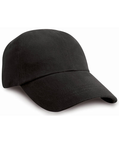 Junior low-profile heavy brushed cotton cap | black