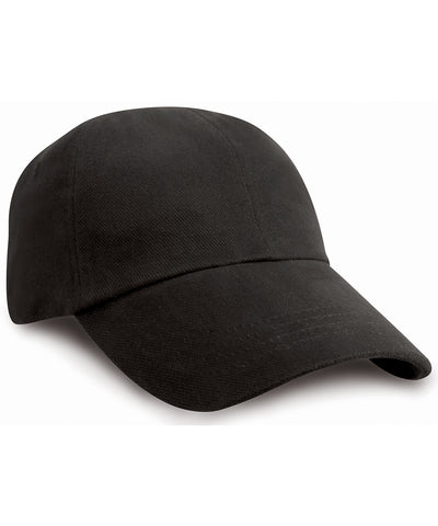 Low-profile heavy brushed cotton cap | black