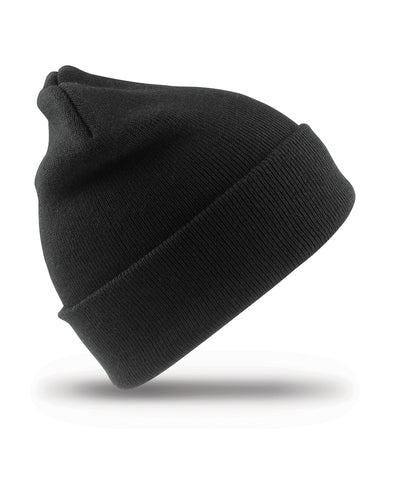 Kids woolly ski hat | black