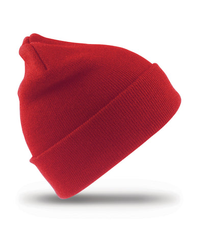 Kids woolly ski hat | red