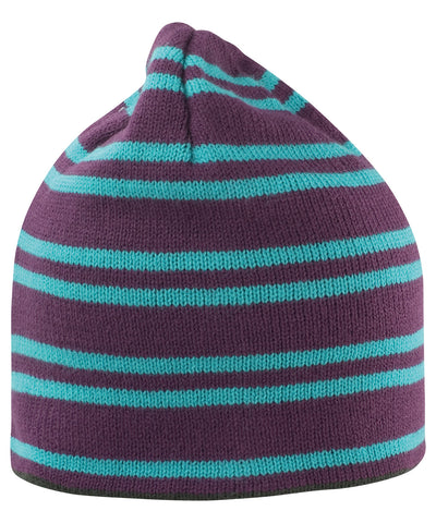 Team reversible beanie | plum/turquoise/grey
