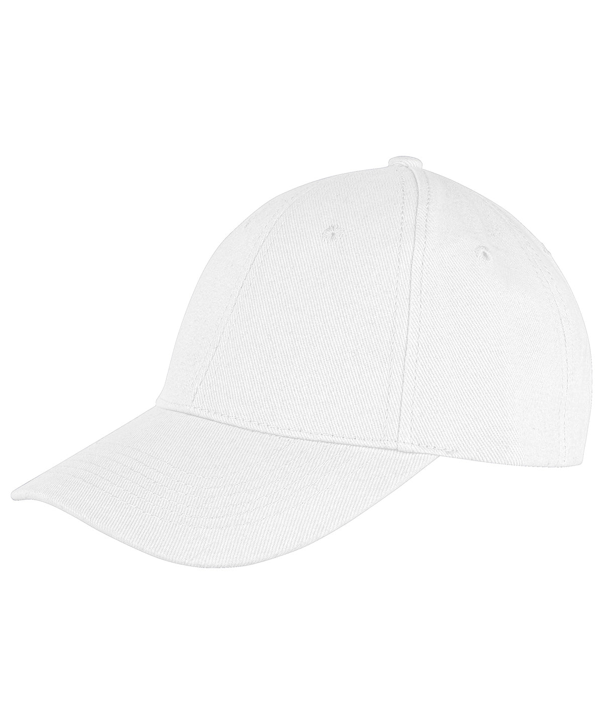 Memphis 6-panel brushed cotton low profile cap | white