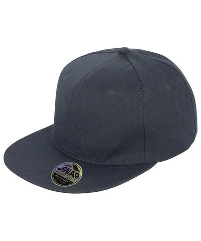Bronx original flat peak snapback cap | black