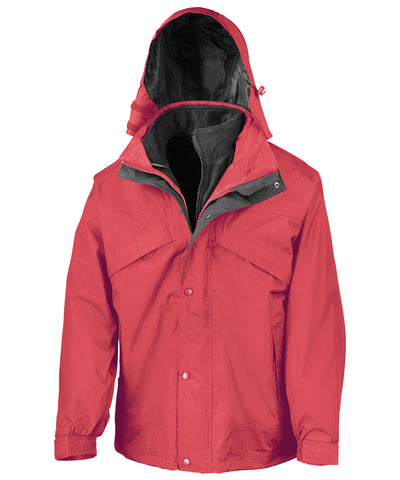 3-in-1 zip and clip jacket | red/black