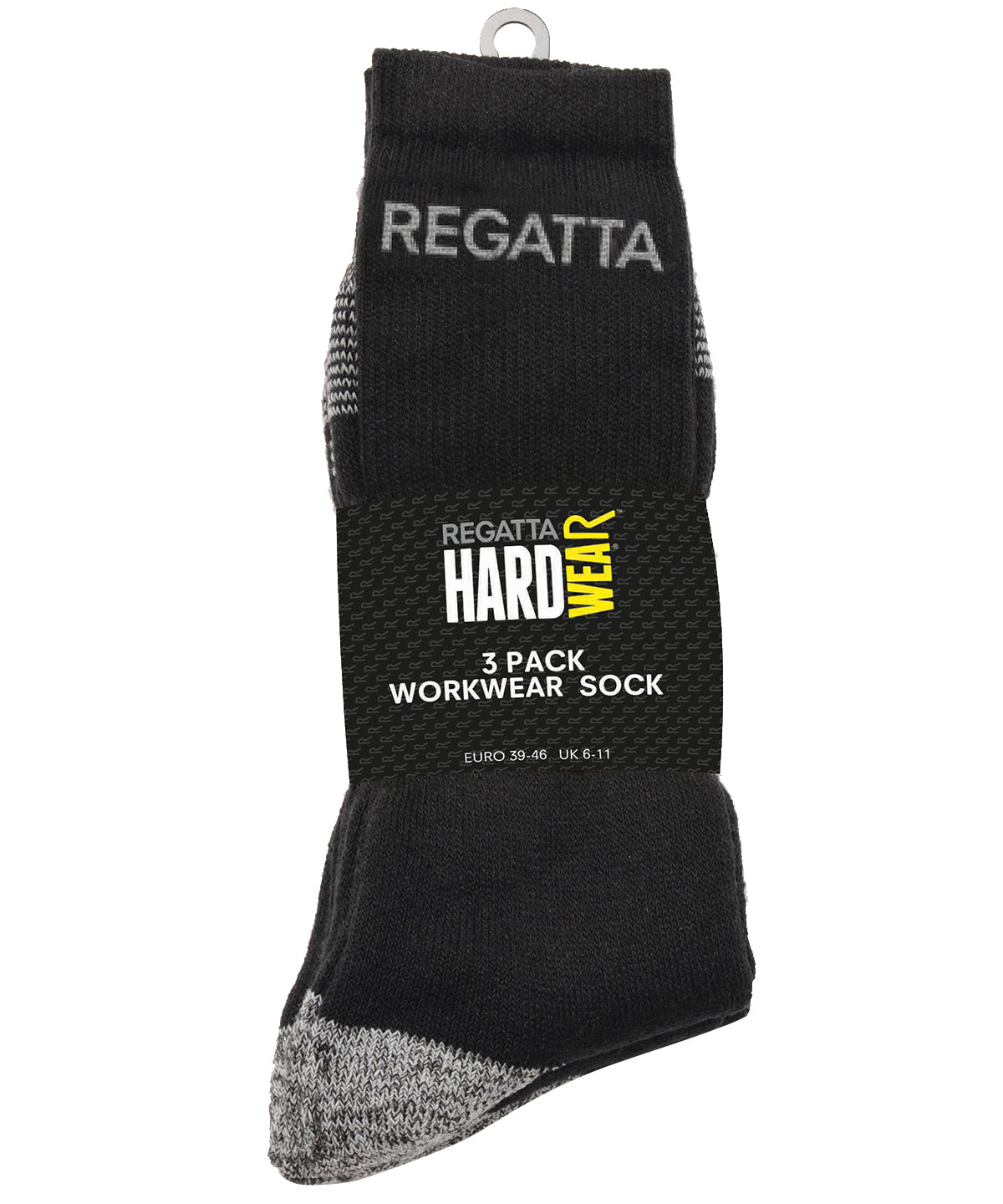 3-pack work socks | black