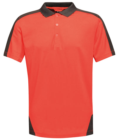 Contrast wicking polo | classic red/black