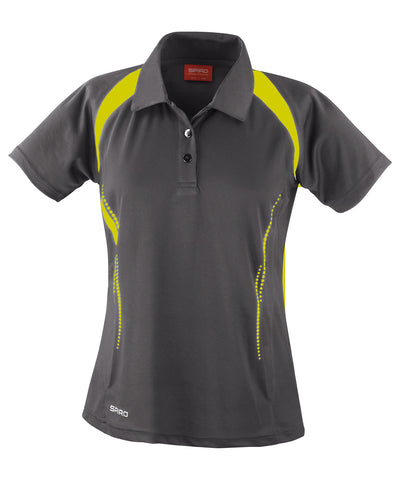 Womens Spiro team spirit polo | Grey/Lime