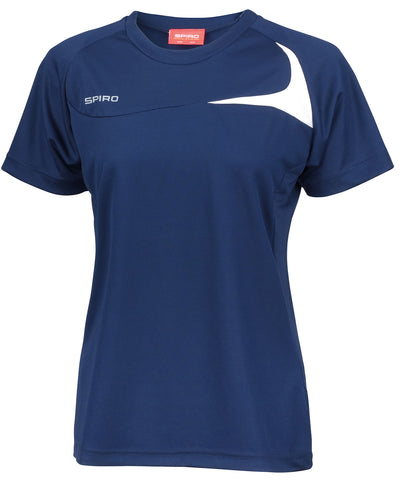 Womens Spiro dash training shirt | navy/white
