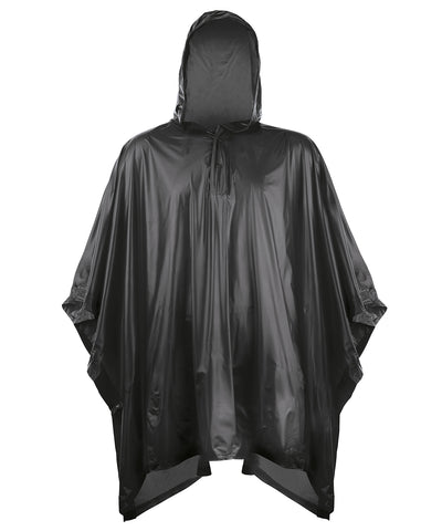 Kids plastic poncho | black
