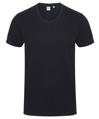 Mens feel good stretch v-neck t-shirt | Navy