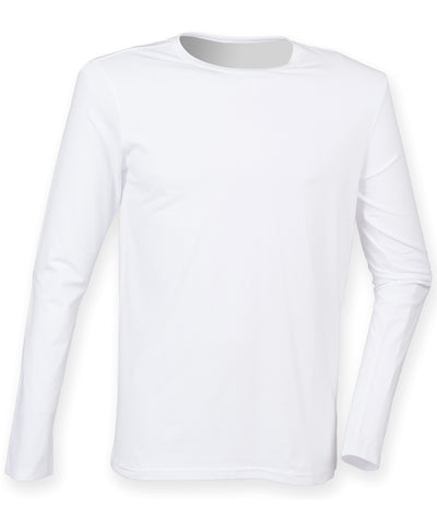 Feel good long sleeved stretch t-shirt | white