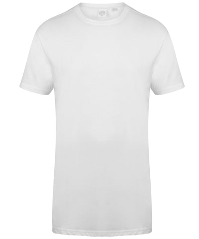 Longline t-shirt with dipped hem | white
