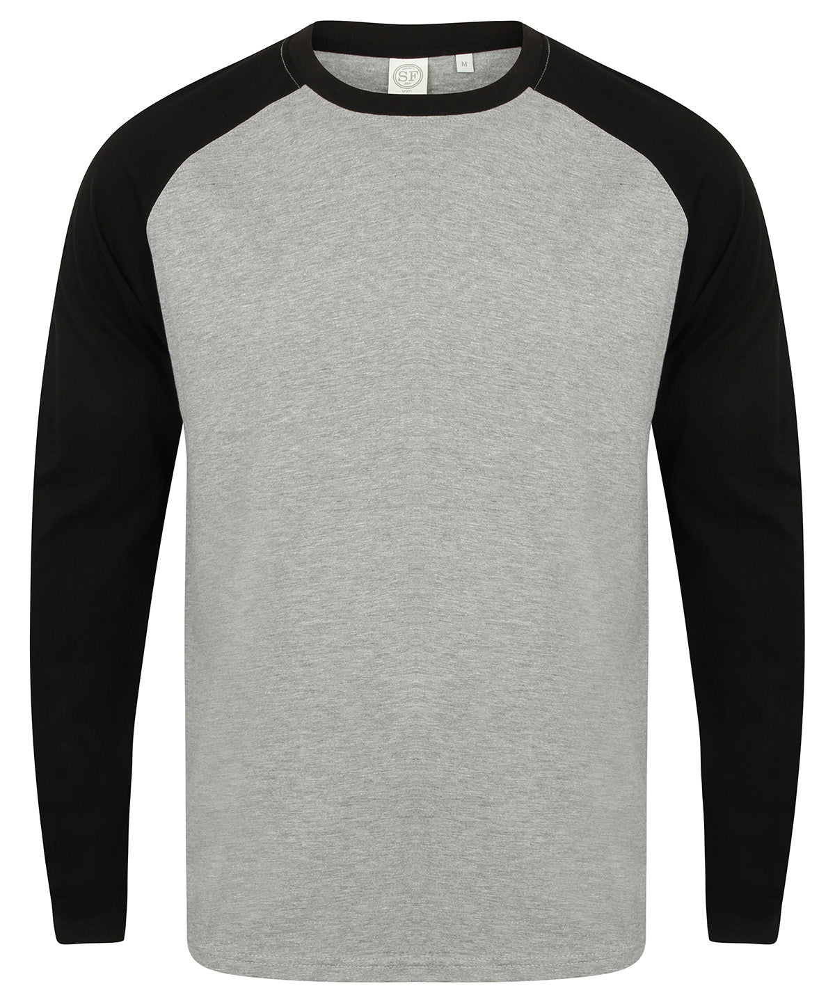Long sleeve baseball t-shirt | heather grey/black