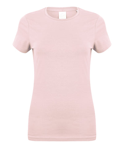 Feel good womens stretch t-shirt | baby pink