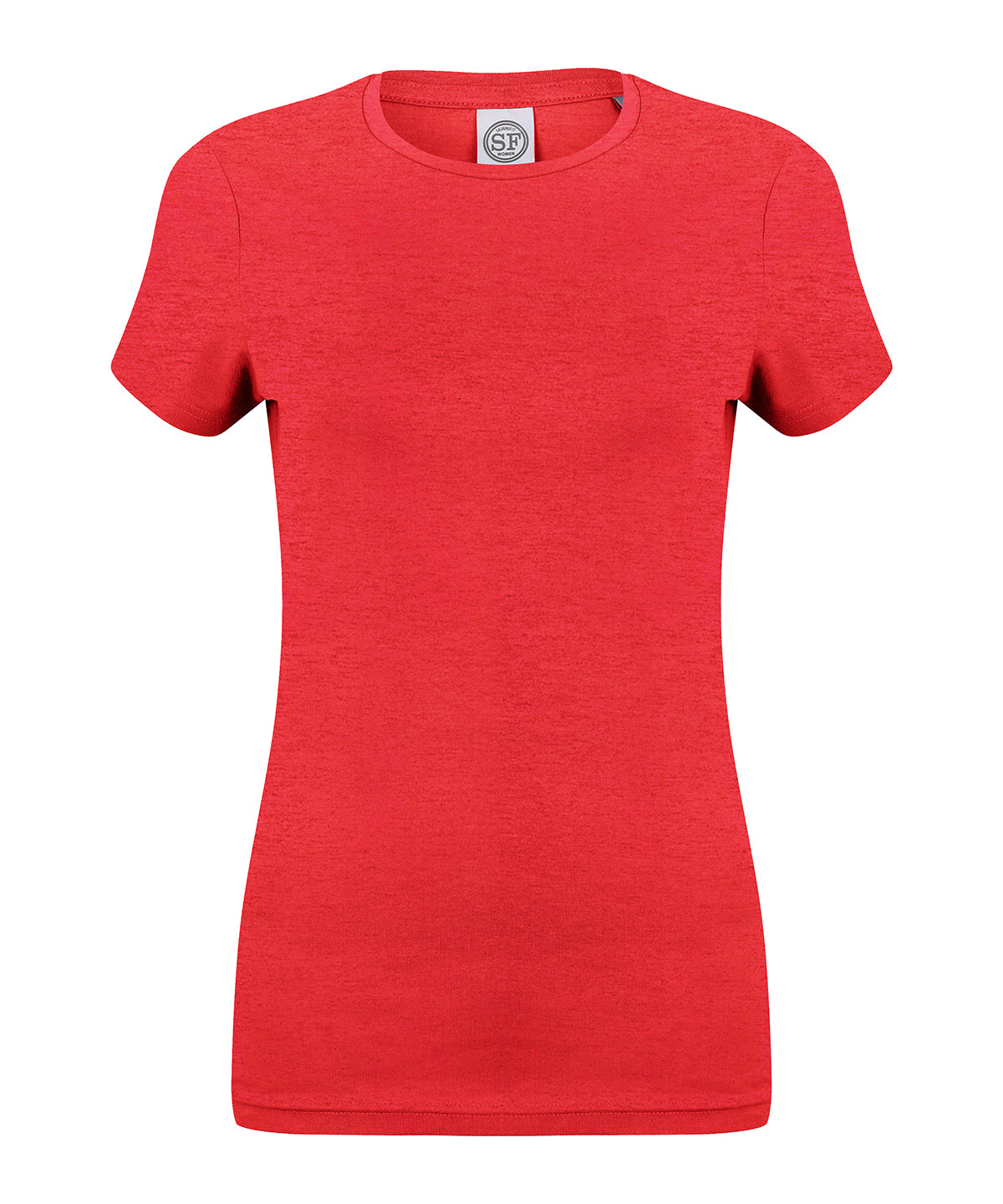 Feel good womens stretch t-shirt | heather red