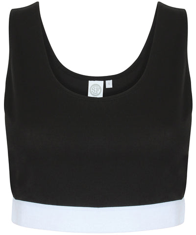 Womens fashion crop top | black/white