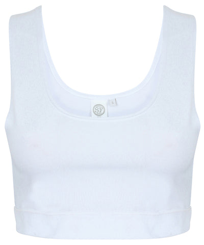 Womens fashion crop top | white/white