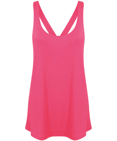 Womens fashion workout vest | neon pink