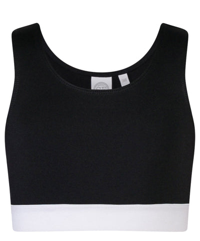 Kids fashion crop top | black/white