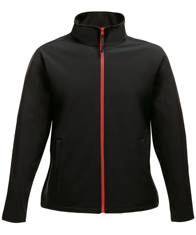 Womens Ablaze printable softshell | black/classic red