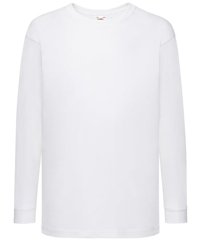 Kids long sleeve valueweight T | white