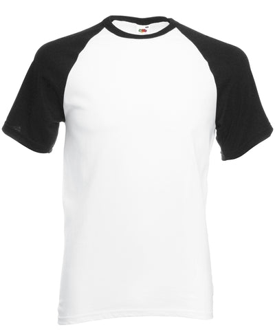 Short sleeve baseball T | white/black
