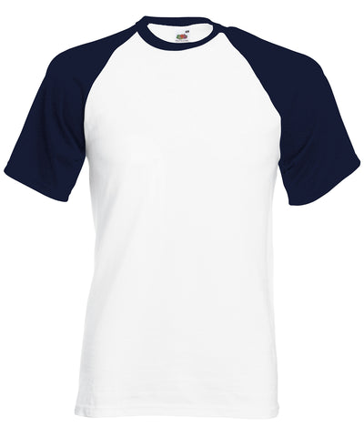 Short sleeve baseball T | white/deep navy