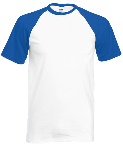 Short sleeve baseball T | white/royal blue