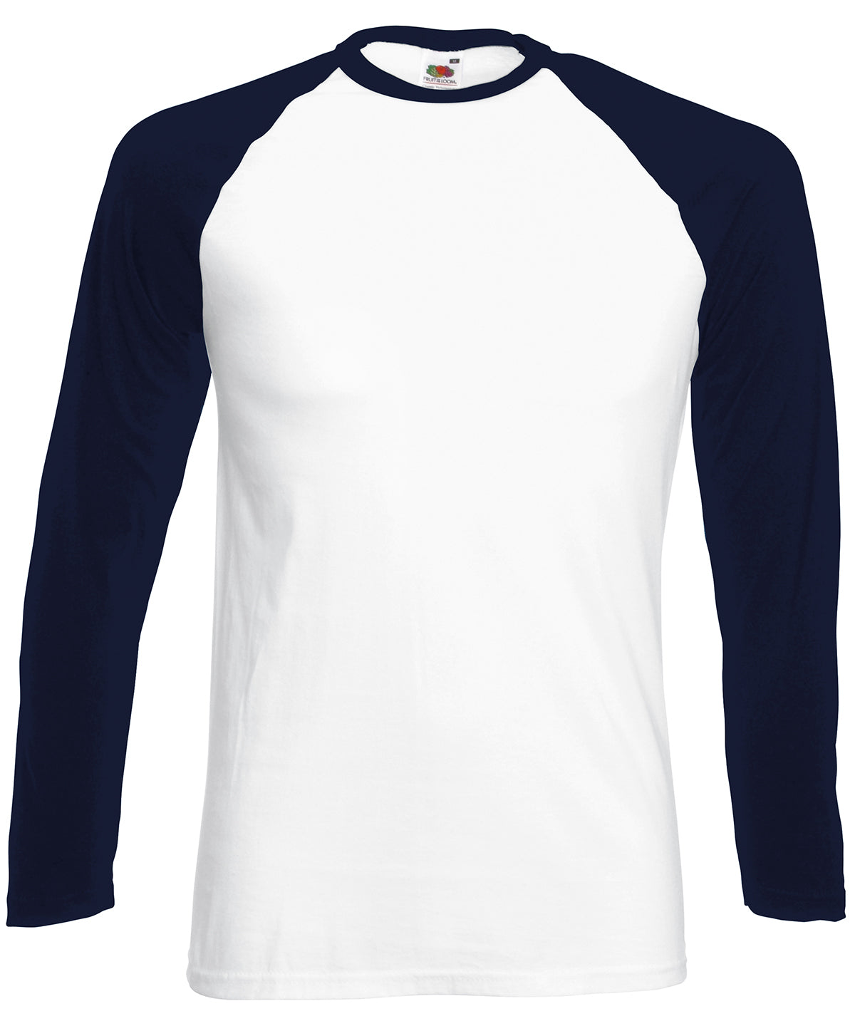 Long sleeve baseball T | white/deep navy