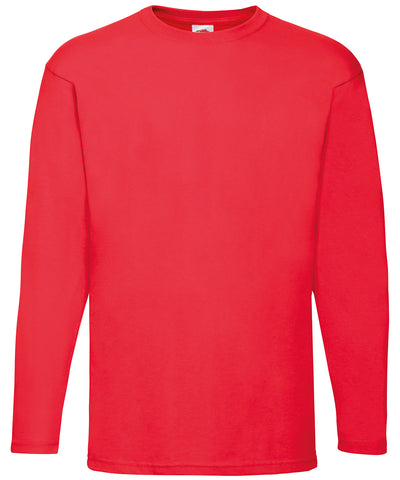 Valueweight long sleeve T | red