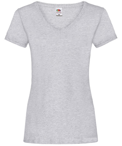 Womens valueweight v-neck T | heather grey