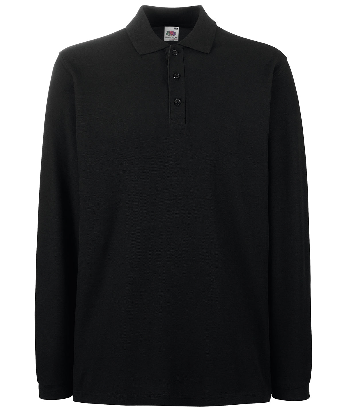 Premium long sleeve polo | black