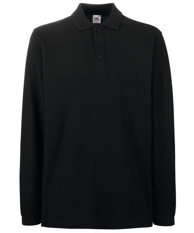 Premium long sleeve polo | black