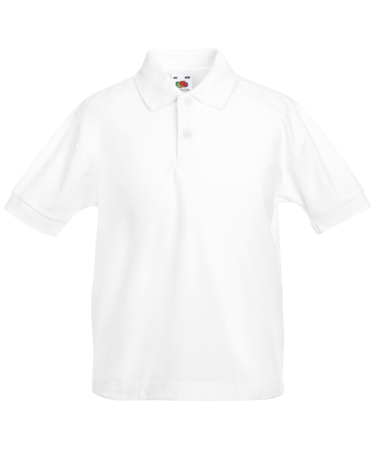 Kids 65/35 piqu polo | white